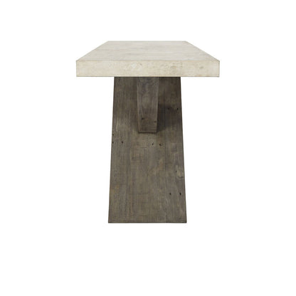 Antique White/Distressed Brown Laminate Console Table Durant Console Table Collection