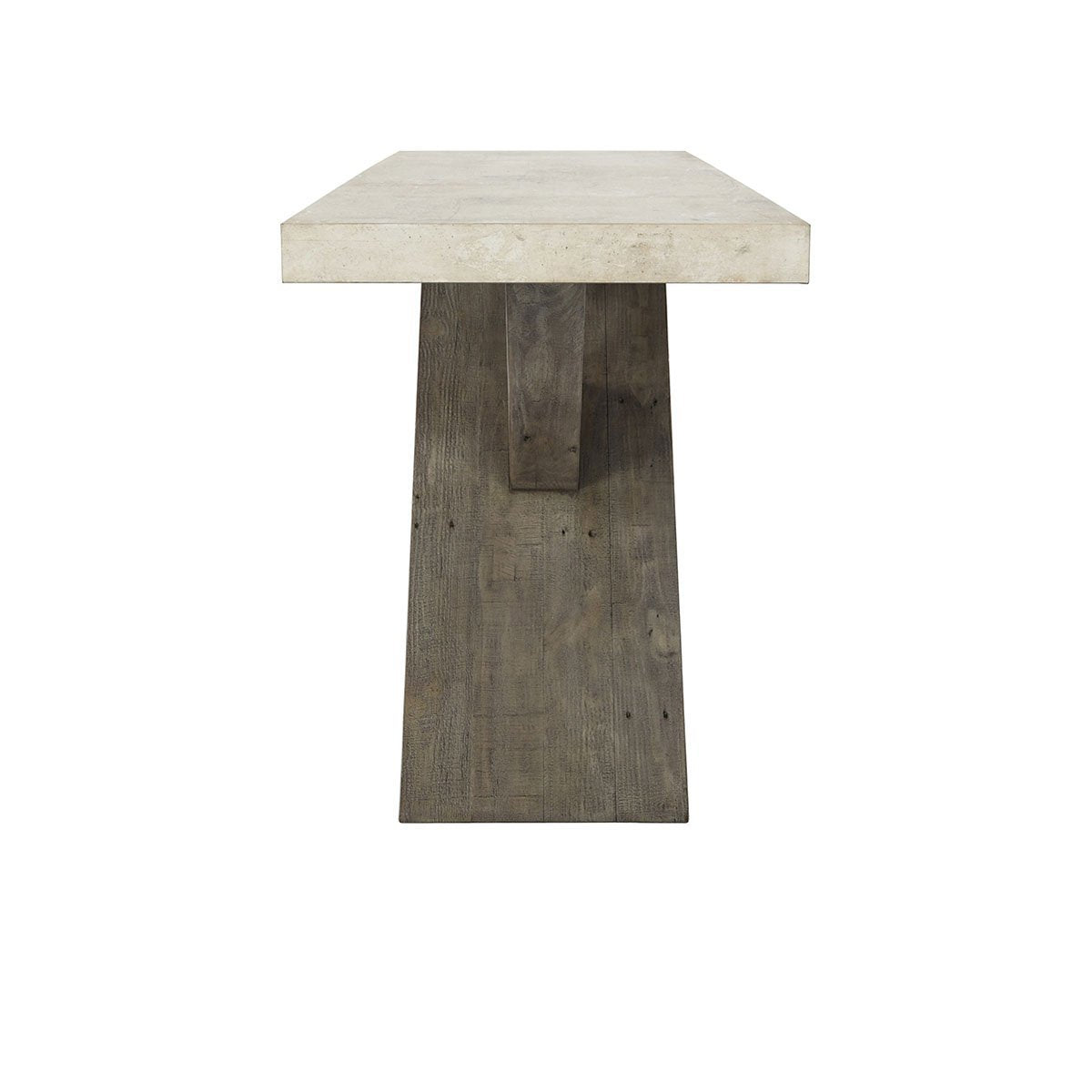 Antique White/Distressed Brown Laminate Console Table Durant Console Table Collection