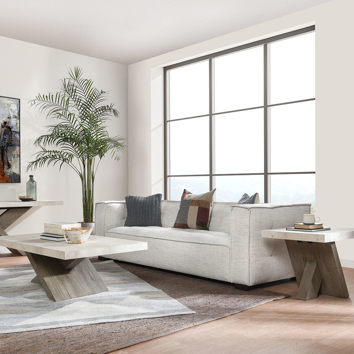 Distressed Gray/Weathered Chalk Laminate Accent & End Table Durant End Table Collection