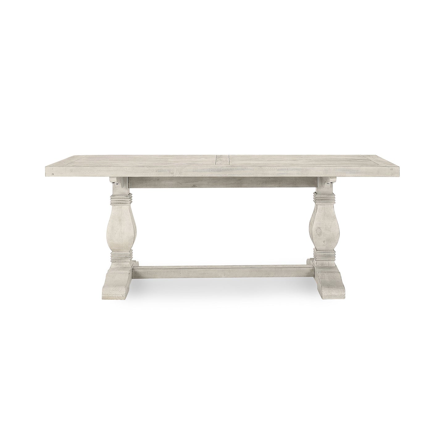 Distressed Ivory Reclaimed Pine Dining Table Caleb Dining Table Collection