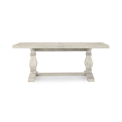 Distressed Ivory Reclaimed Pine Dining Table Caleb Dining Table Collection