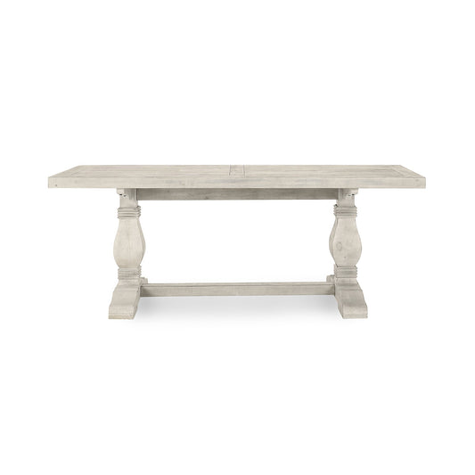 Distressed Ivory Reclaimed Pine Dining Table Caleb Dining Table Collection