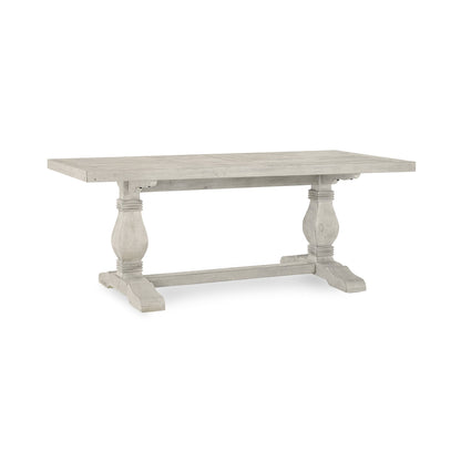 Distressed Ivory Reclaimed Pine Dining Table Caleb Dining Table Collection