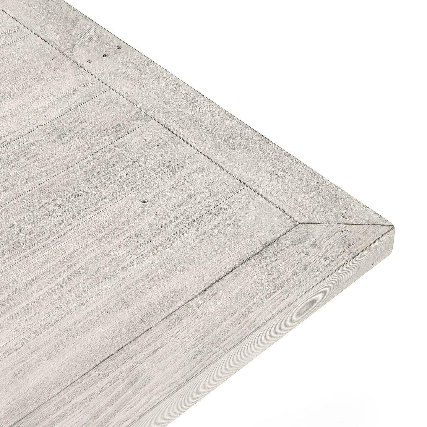 Distressed Ivory Reclaimed Pine Dining Table Caleb Dining Table Collection