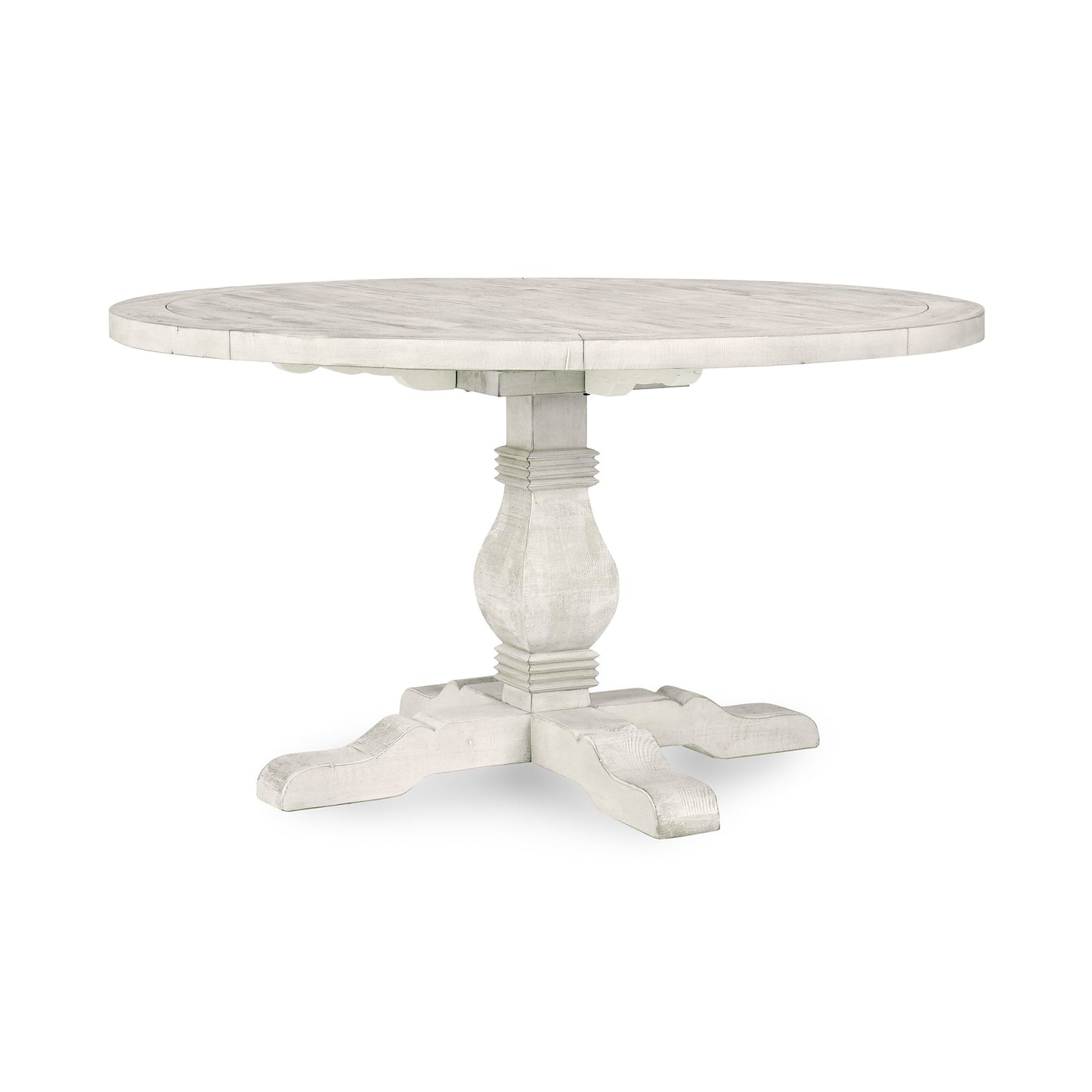 Distressed Ivory Reclaimed Pine Dining Table Caleb Dining Table Collection