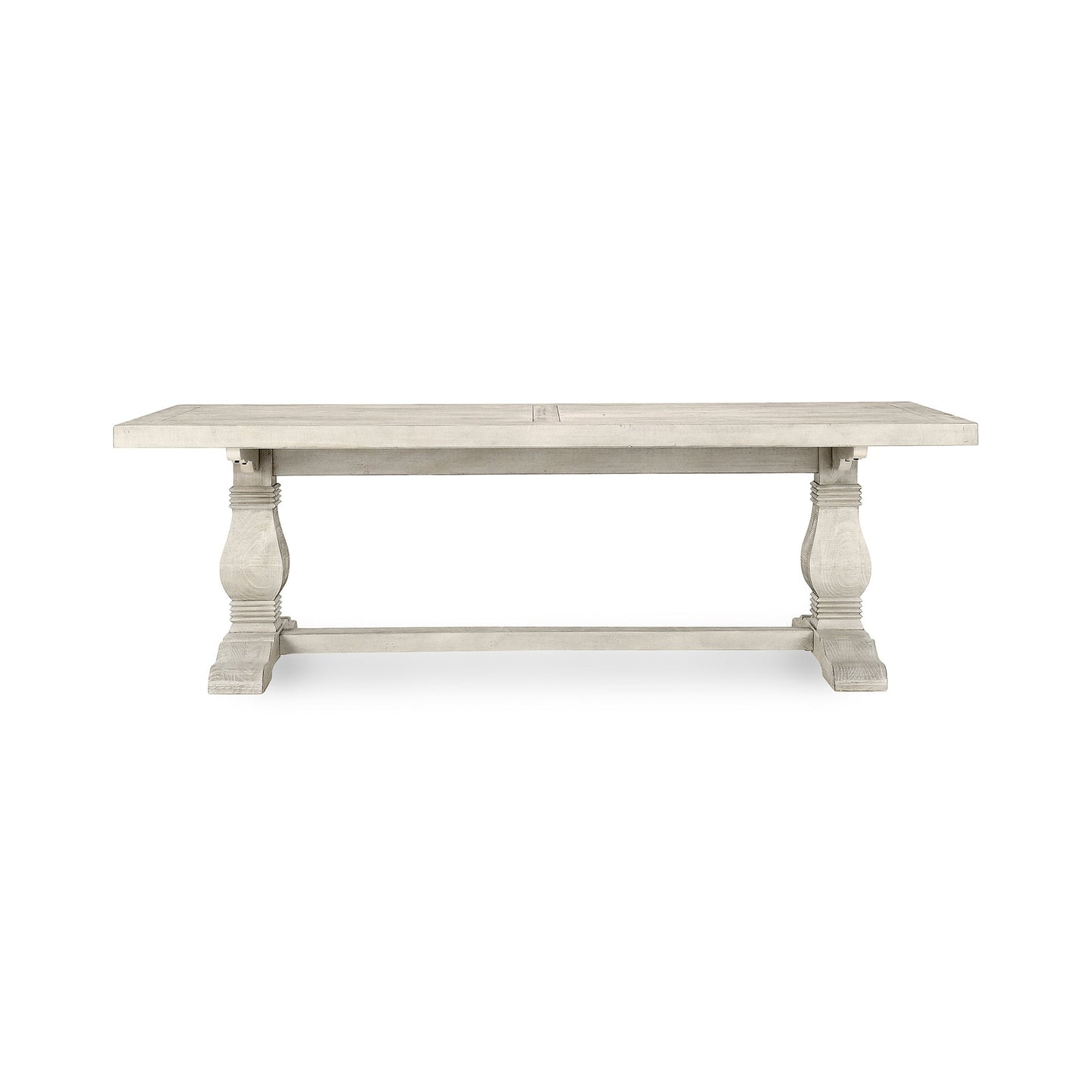 Distressed Ivory Reclaimed Pine Dining Table Caleb Dining Table Collection