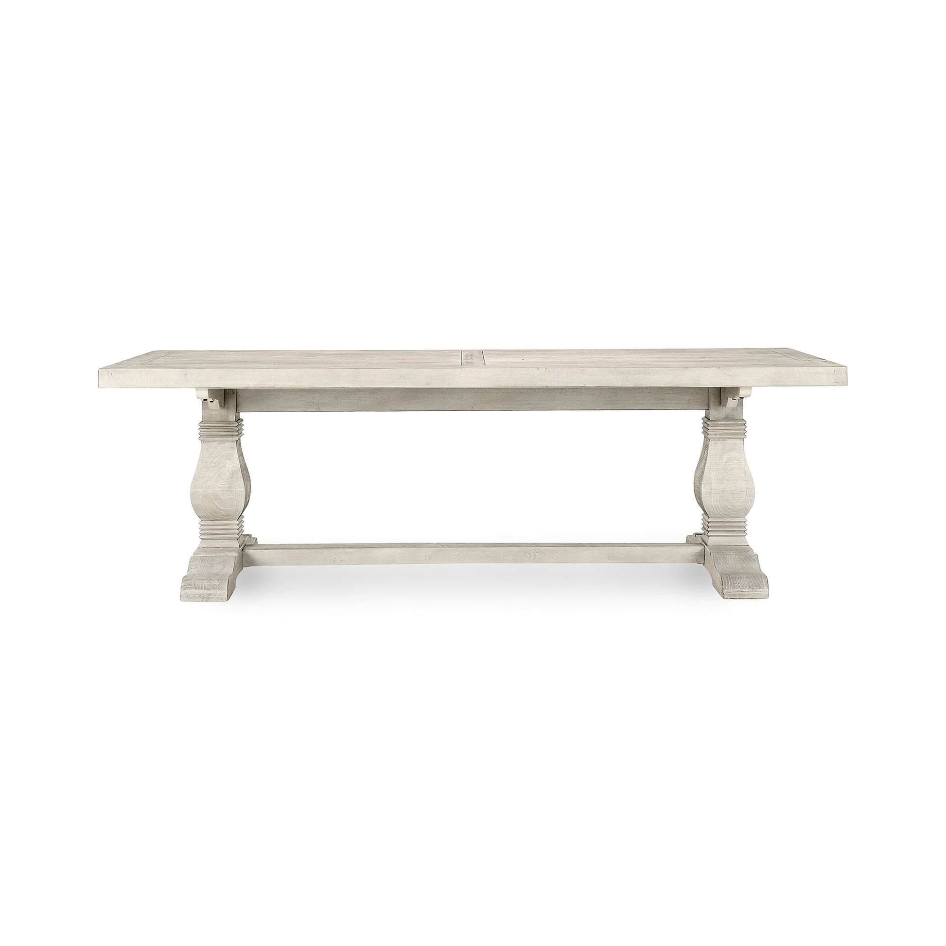 Distressed Ivory Reclaimed Pine Dining Table Caleb Dining Table Collection