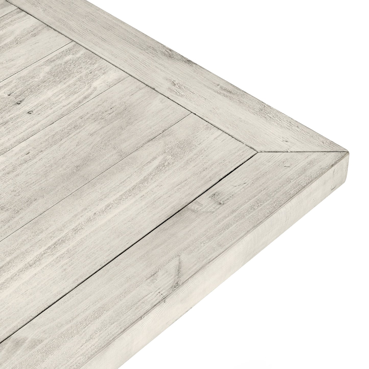 Distressed Ivory Reclaimed Pine Dining Table Caleb Dining Table Collection