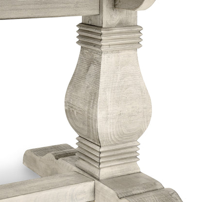 Distressed Ivory Reclaimed Pine Dining Table Caleb Dining Table Collection