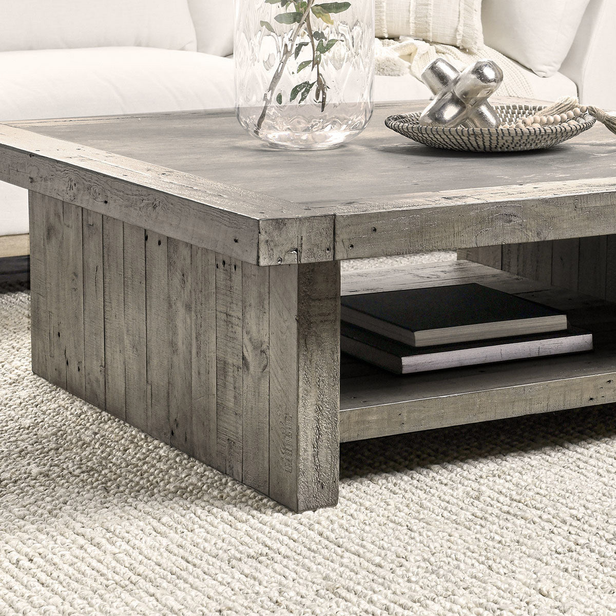 Distressed Gray Concrete Laminate Coffee Table Stonebridge Coffee Table Collection