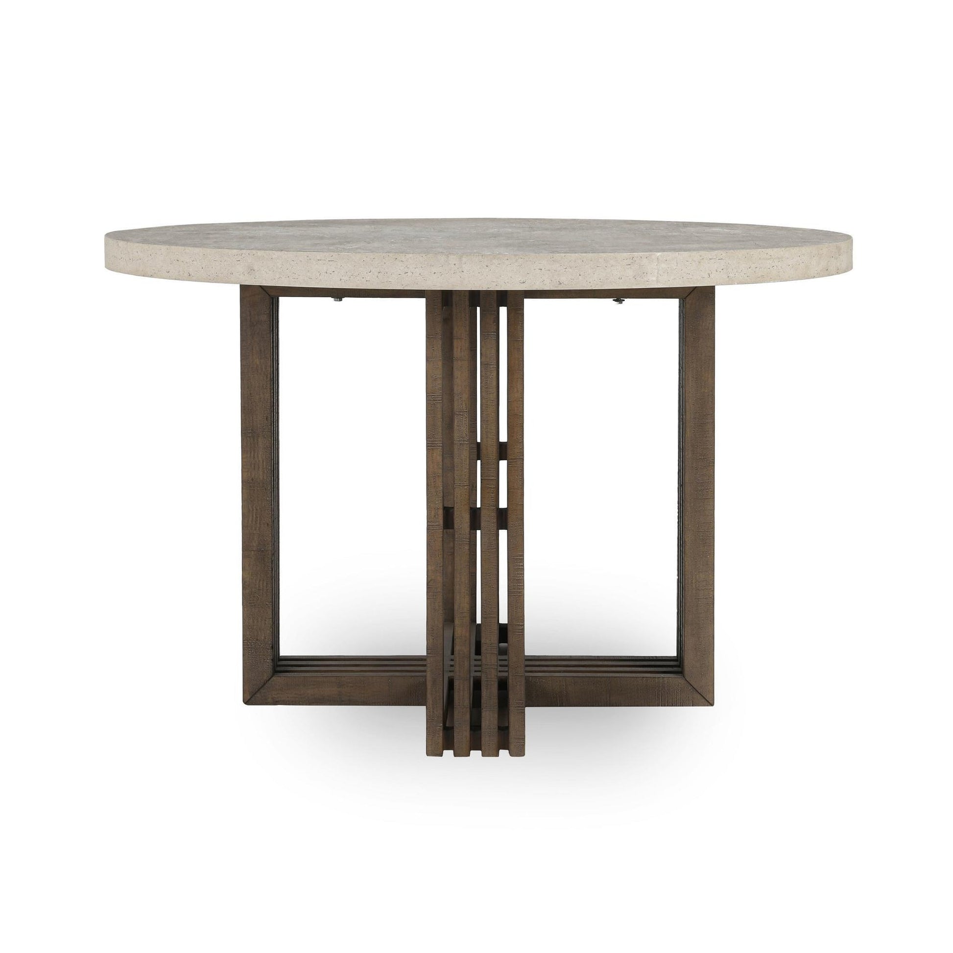 Distressed Brown/Weathered Chalk Concrete Laminate Dining Table Aspen Dining Table Collection