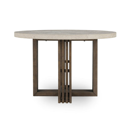 Distressed Brown/Weathered Chalk Concrete Laminate Dining Table Aspen Dining Table Collection