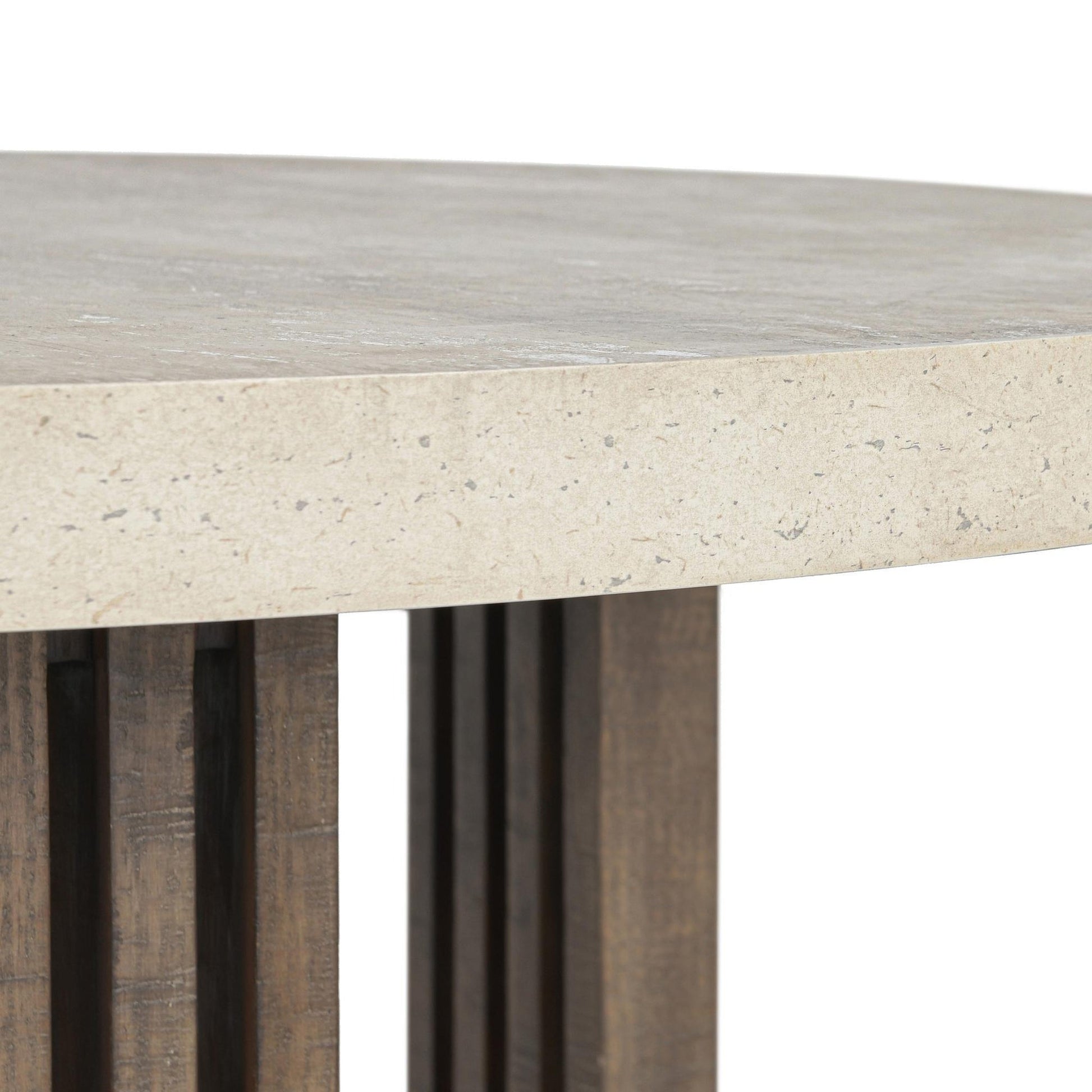 Distressed Brown/Weathered Chalk Concrete Laminate Dining Table Aspen Dining Table Collection