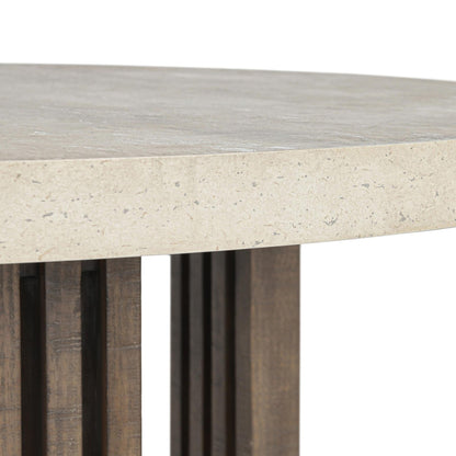 Distressed Brown/Weathered Chalk Concrete Laminate Dining Table Aspen Dining Table Collection