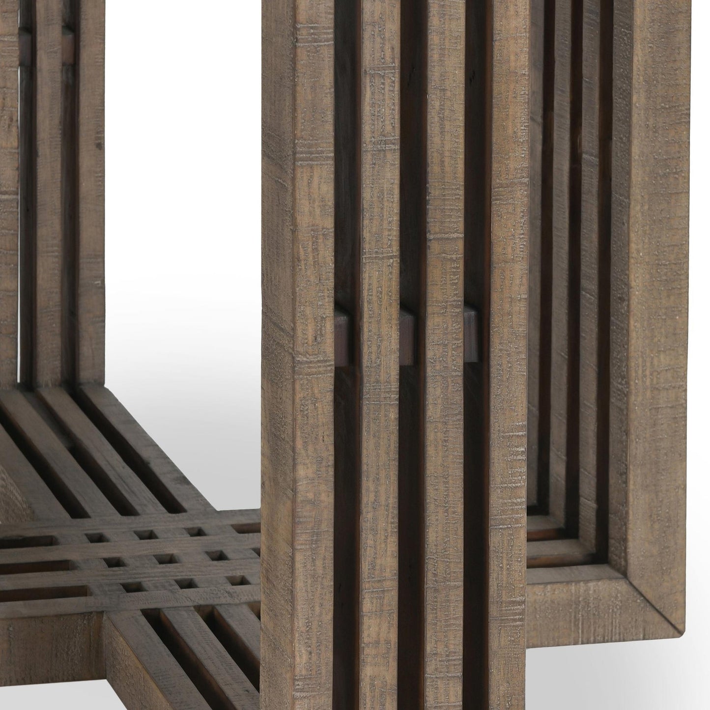 Aspen Dining Table Distressed Brown/Weathered Chalk