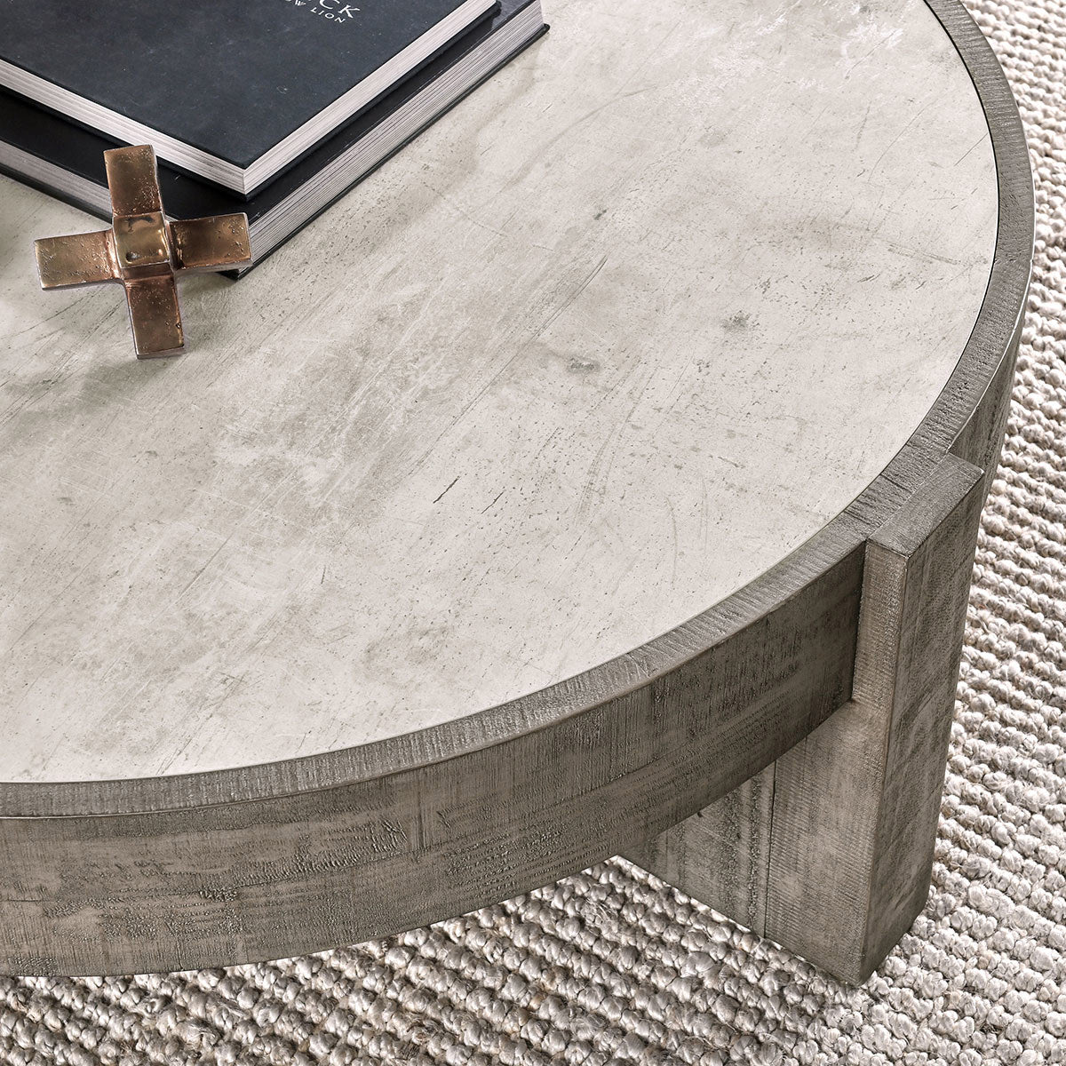 Antique White/Distressed Gray Laminate Coffee Table Sonoma Coffee Table Collection