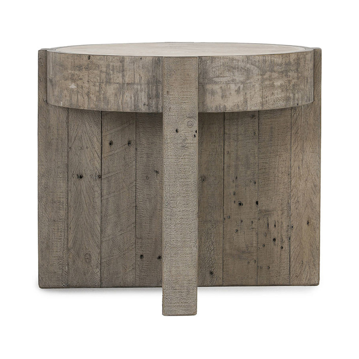 Antique White/Distressed Gray Laminate Accent & End Table Sonoma End Table Collection
