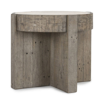 Antique White/Distressed Gray Laminate Accent & End Table Sonoma End Table Collection