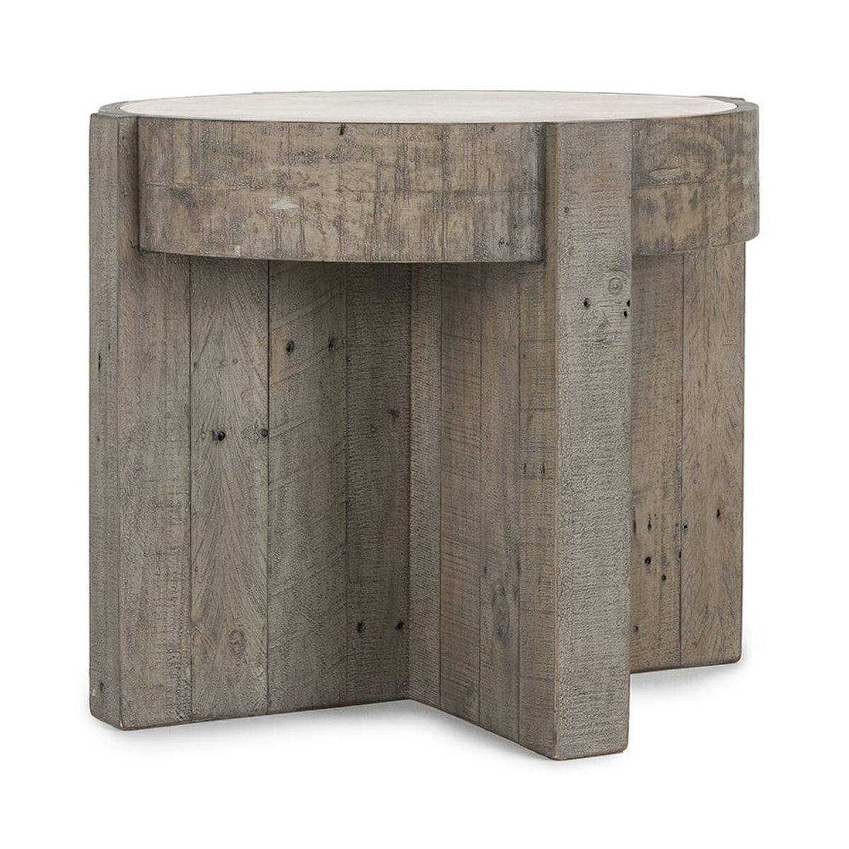 Antique White/Distressed Gray Laminate Accent & End Table Sonoma End Table Collection