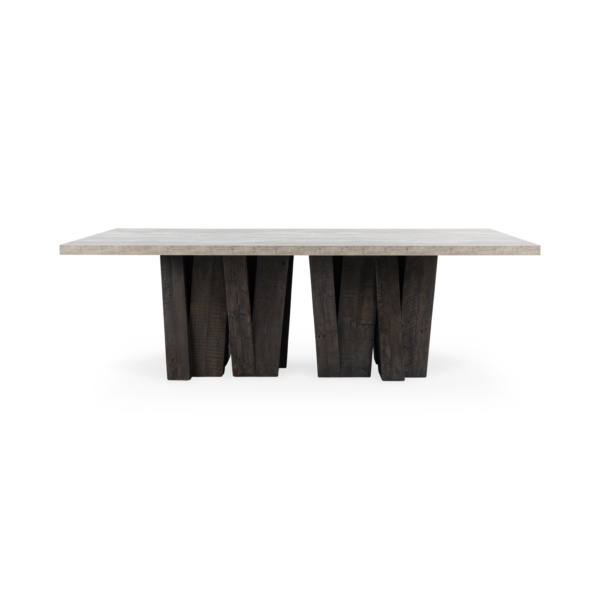 Olive Brown/Antique Gray Reclaimed Pine Dining Table Simone Dining Table Collection