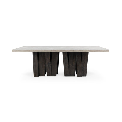 Olive Brown/Antique Gray Reclaimed Pine Dining Table Simone Dining Table Collection