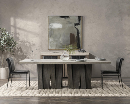 Olive Brown/Antique Gray Reclaimed Pine Dining Table Simone Dining Table Collection