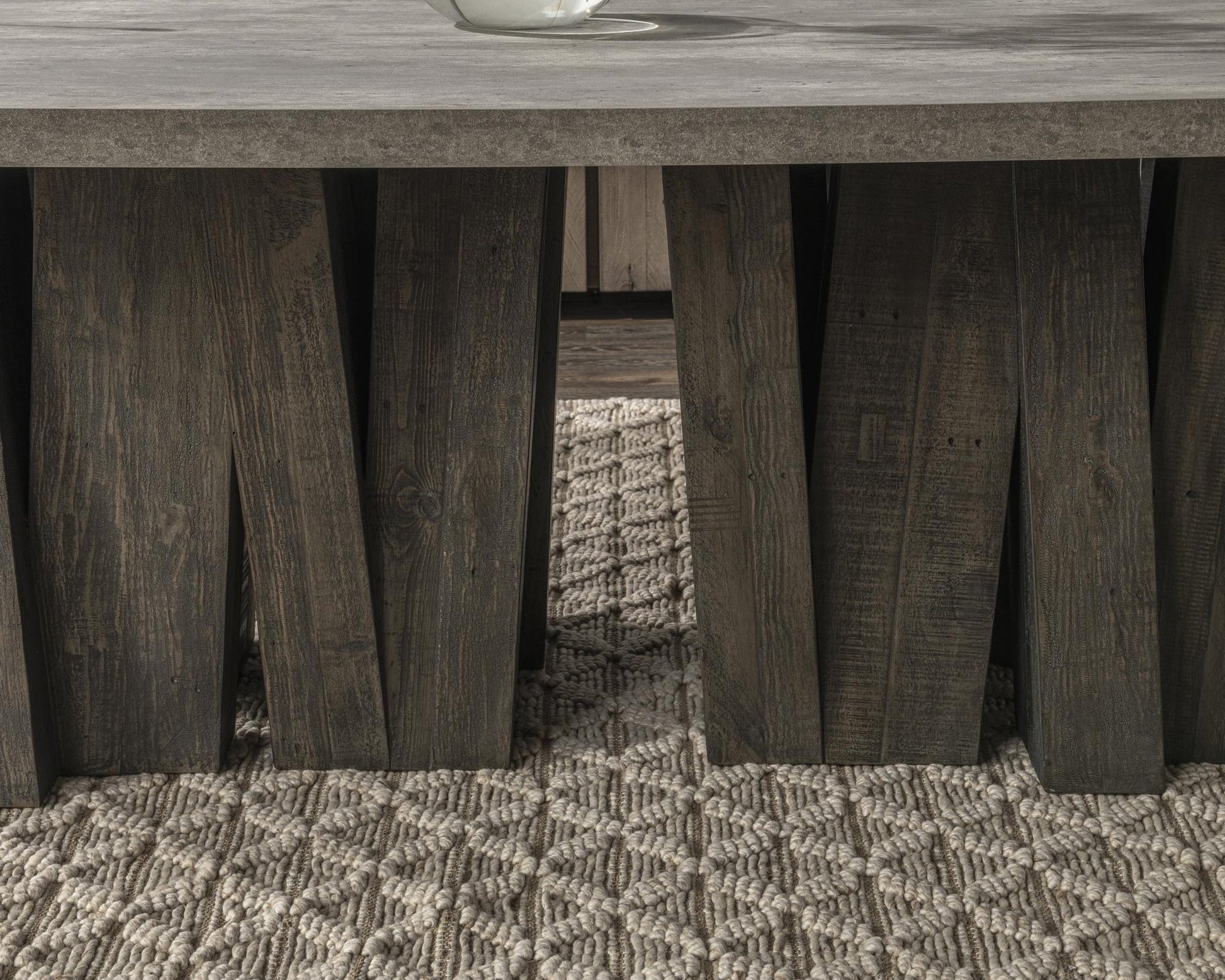 Olive Brown/Antique Gray Reclaimed Pine Dining Table Simone Dining Table Collection