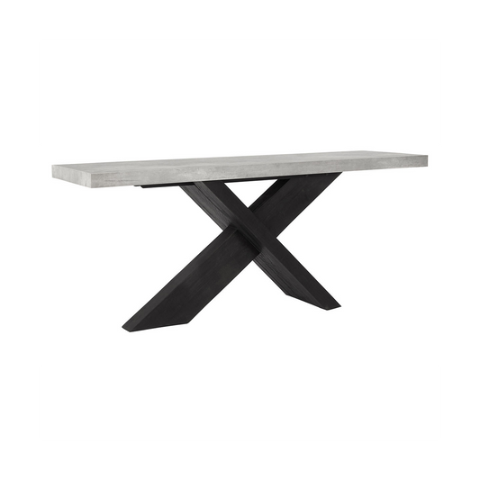 Carbon Black/Weathered Cement Concrete Laminate Console Table Durant Console Table Collection