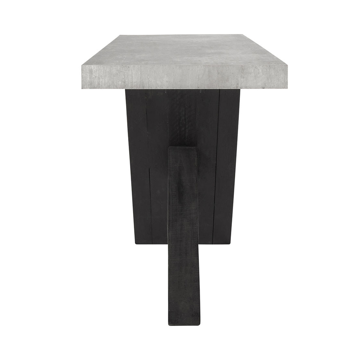 Carbon Black/Weathered Cement Concrete Laminate Console Table Durant Console Table Collection