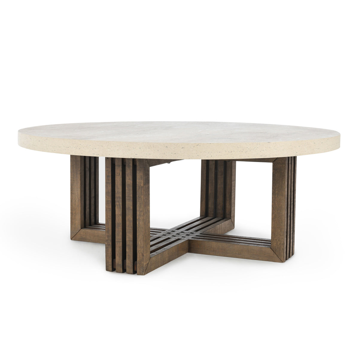 Antique White/Distressed Brown Laminate Coffee Table Aspen Coffee Table Collection