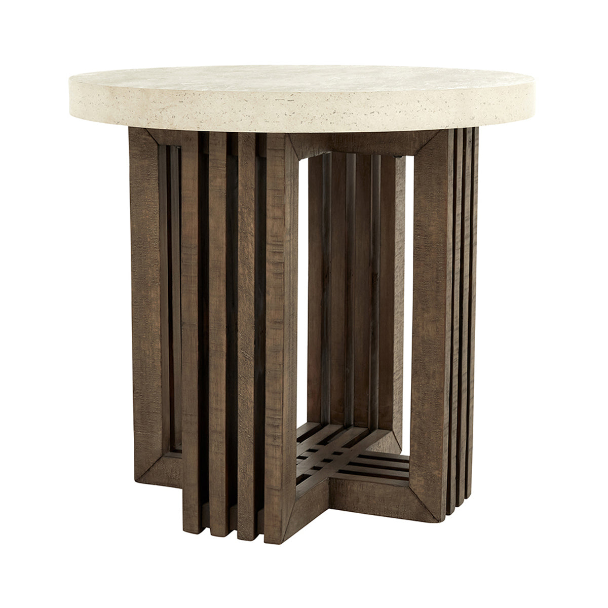 Antique White/Distressed Brown Laminate Accent & End Table Aspen End Table Collection