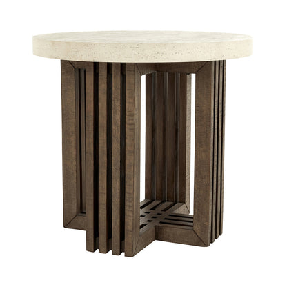 Antique White/Distressed Brown Laminate Accent & End Table Aspen End Table Collection