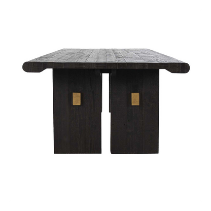 Carbon Black Reclaimed Pine Dining Table Larson Dining Table Collection