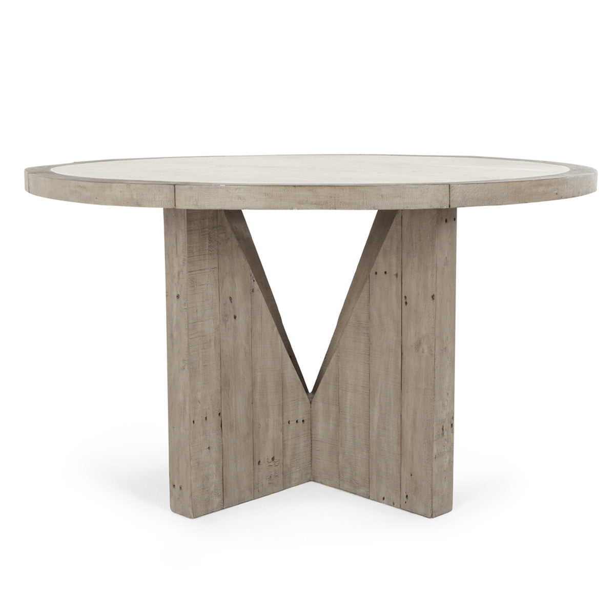Distressed Gray Concrete Laminate Dining Table Vincent Dining Table Collection