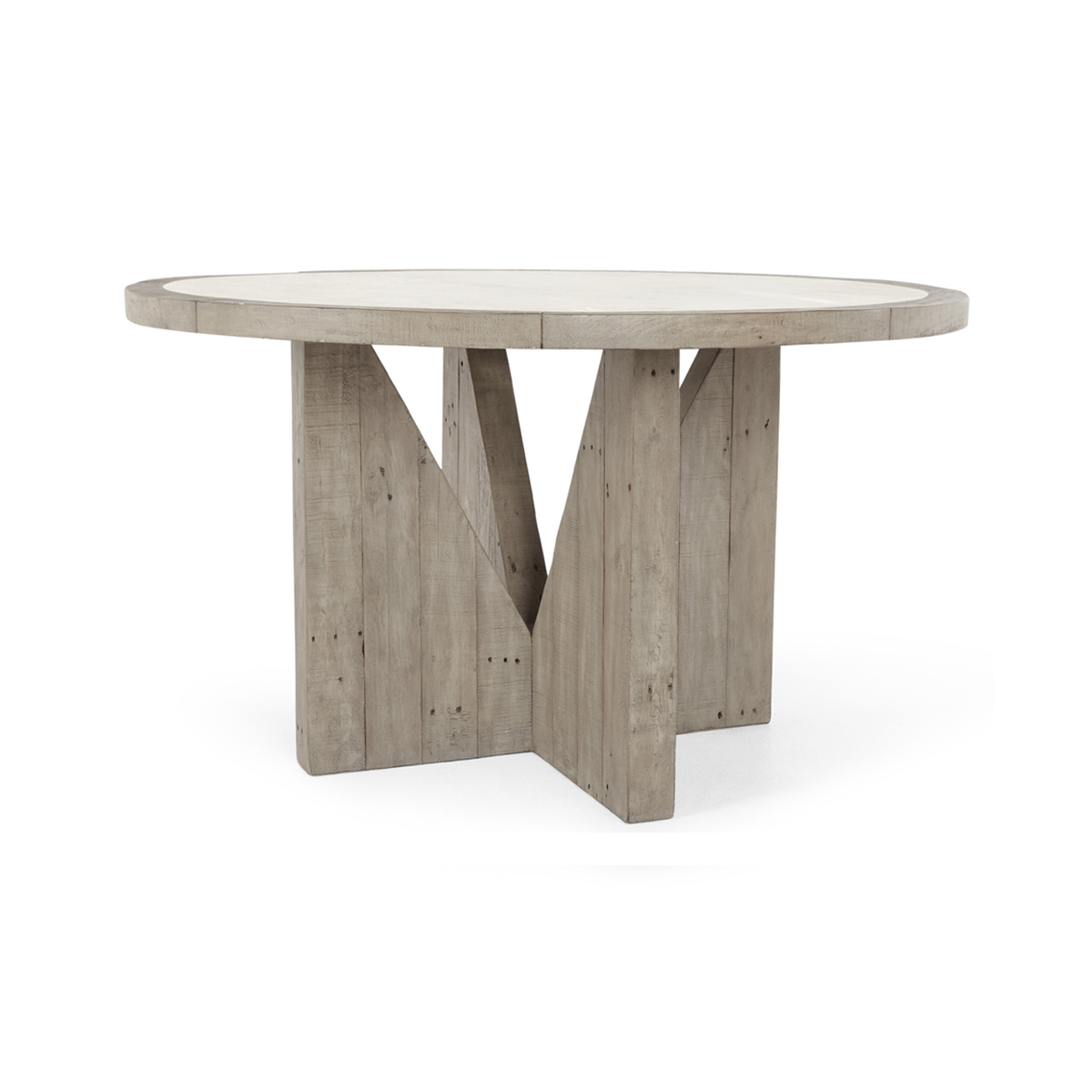 Distressed Gray Concrete Laminate Dining Table Vincent Dining Table Collection