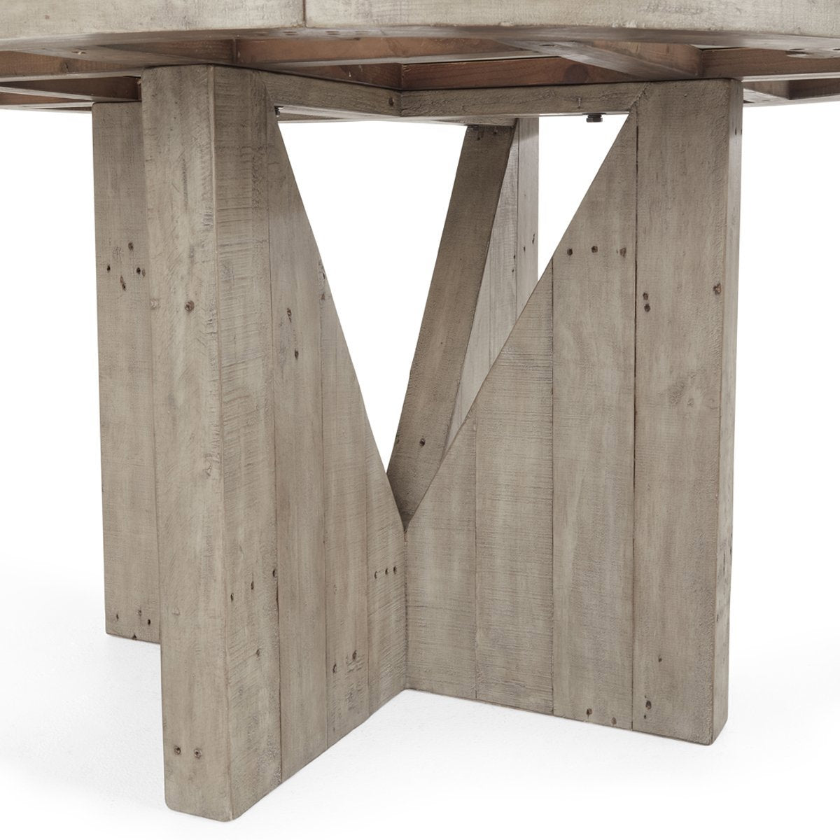 Distressed Gray Concrete Laminate Dining Table Vincent Dining Table Collection