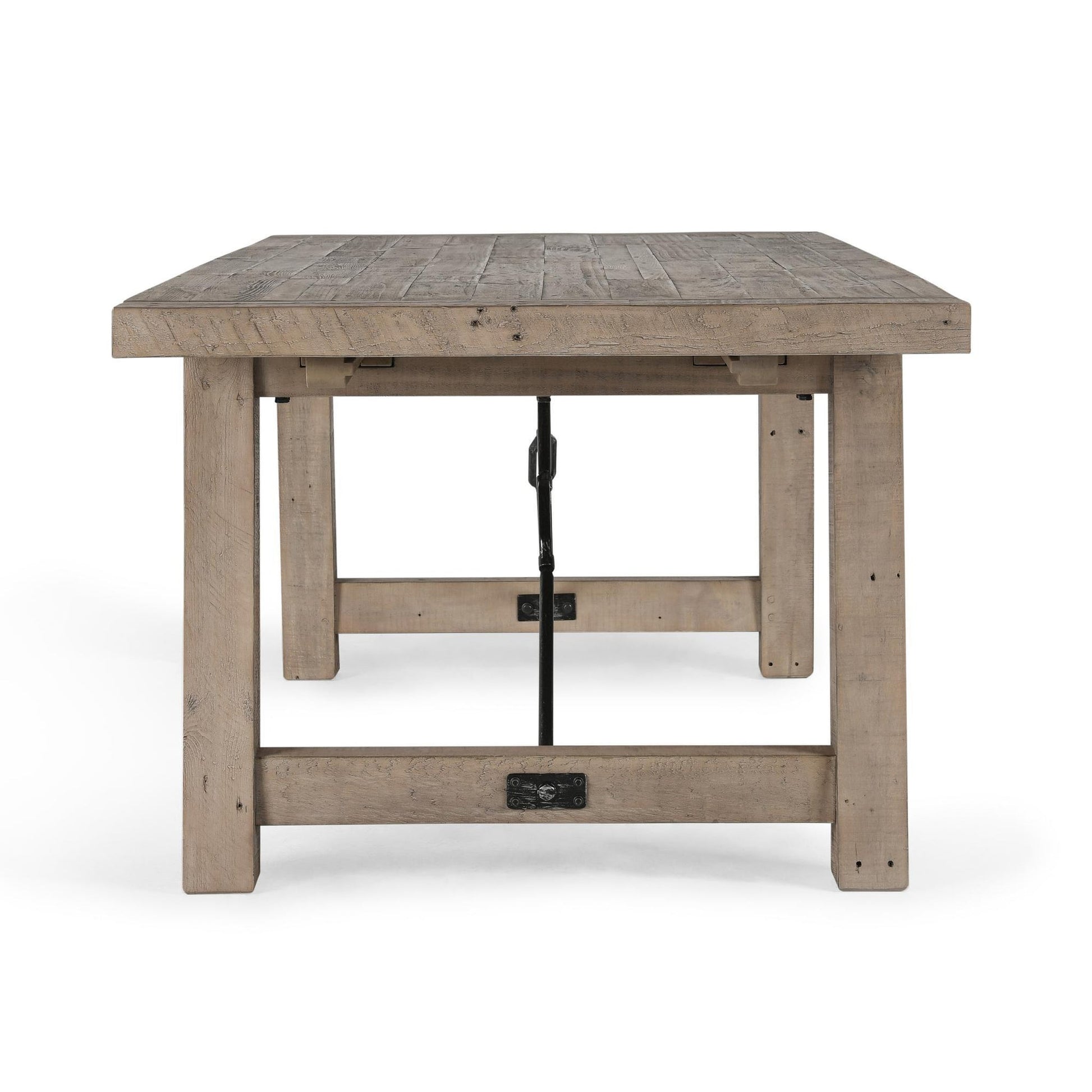 Beige Reclaimed Pine Dining Table Tuscany Extendable Dining Table Collection