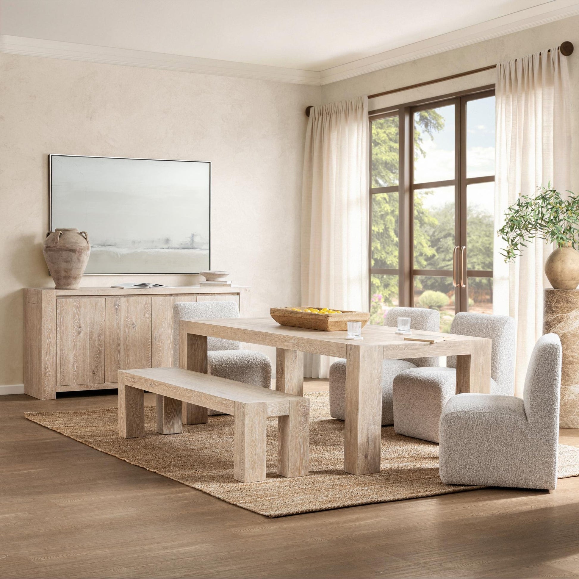 Bristol Dining Table Aged Cream