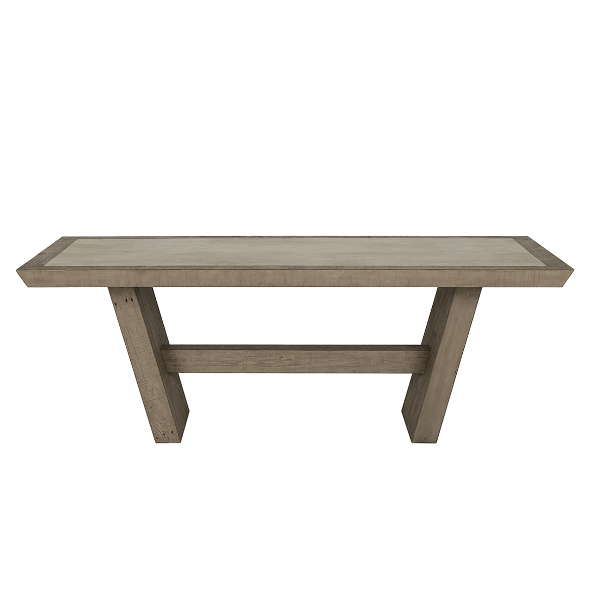 Distressed Gray/Antique White Reclaimed Pine Dining Table Efron Dining Table Collection