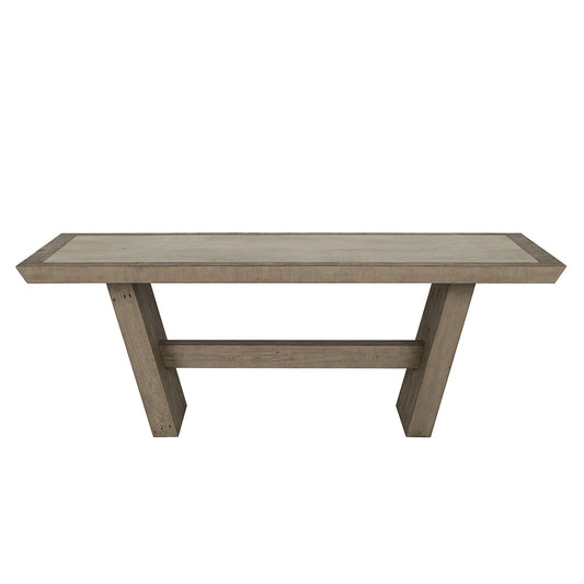 Distressed Gray/Antique White Reclaimed Pine Dining Table Efron Dining Table Collection