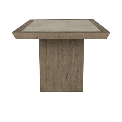 Distressed Gray/Antique White Reclaimed Pine Dining Table Efron Dining Table Collection