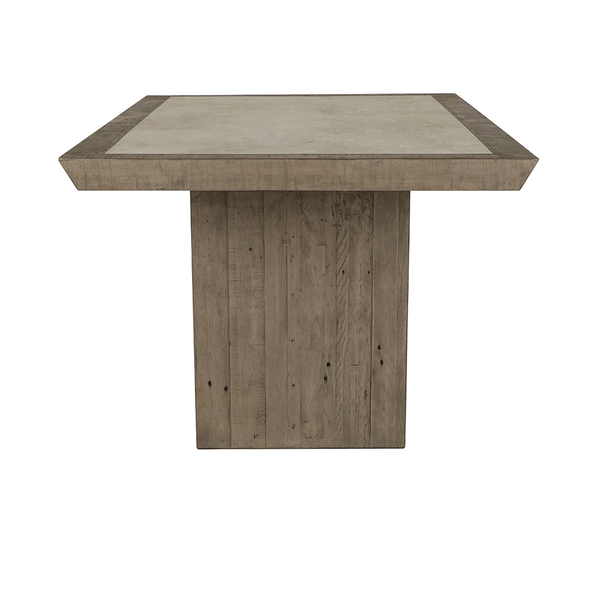 Distressed Gray/Antique White Reclaimed Pine Dining Table Efron Dining Table Collection