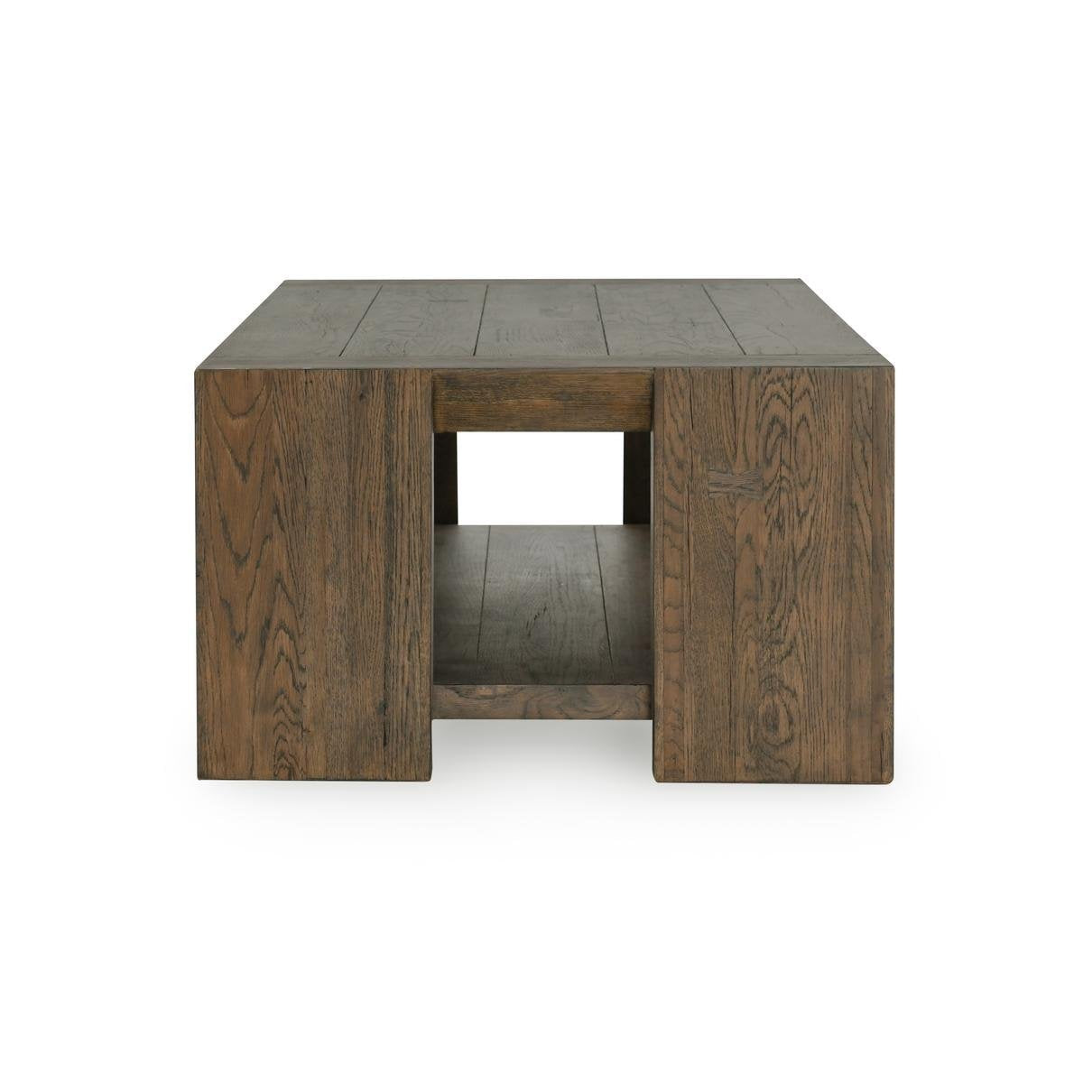 Suede Brown Reclaimed Oak Coffee Table Troy Coffee Table Collection