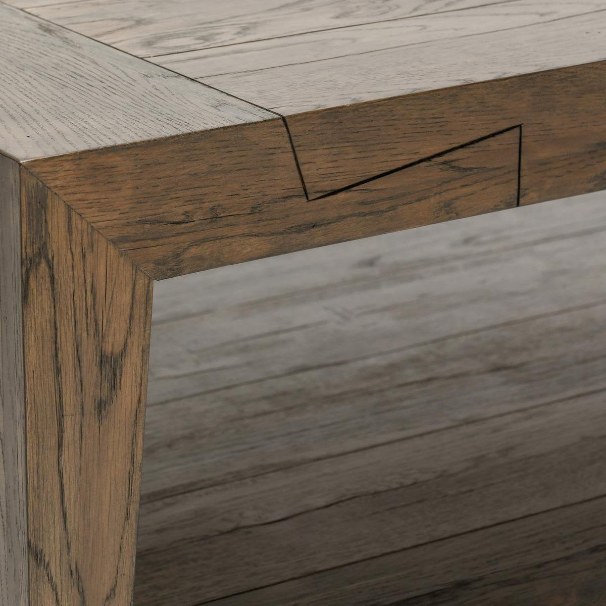 Suede Brown Reclaimed Oak Coffee Table Troy Coffee Table Collection