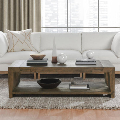 Suede Brown Reclaimed Oak Coffee Table Troy Coffee Table Collection