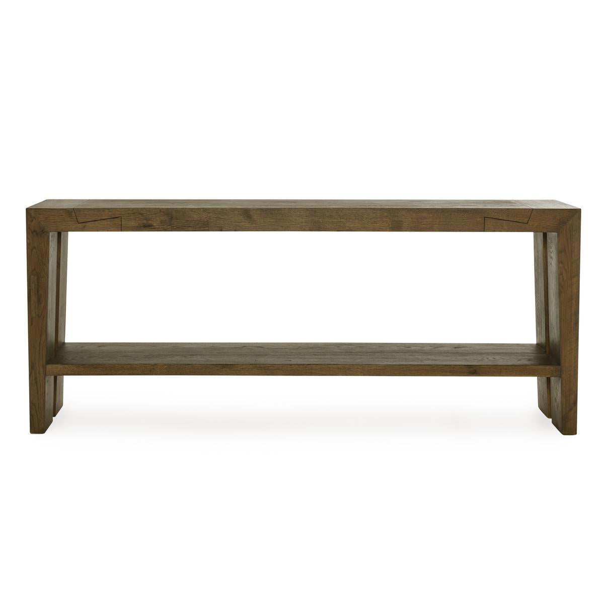 Suede Brown Reclaimed Oak Console Table Troy Console Table Collection