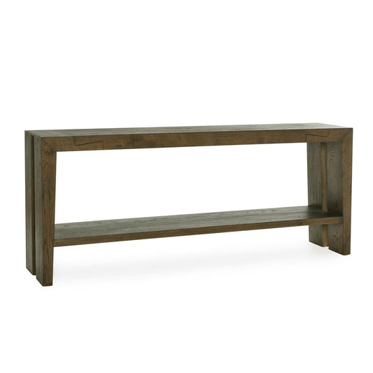 Suede Brown Reclaimed Oak Console Table Troy Console Table Collection