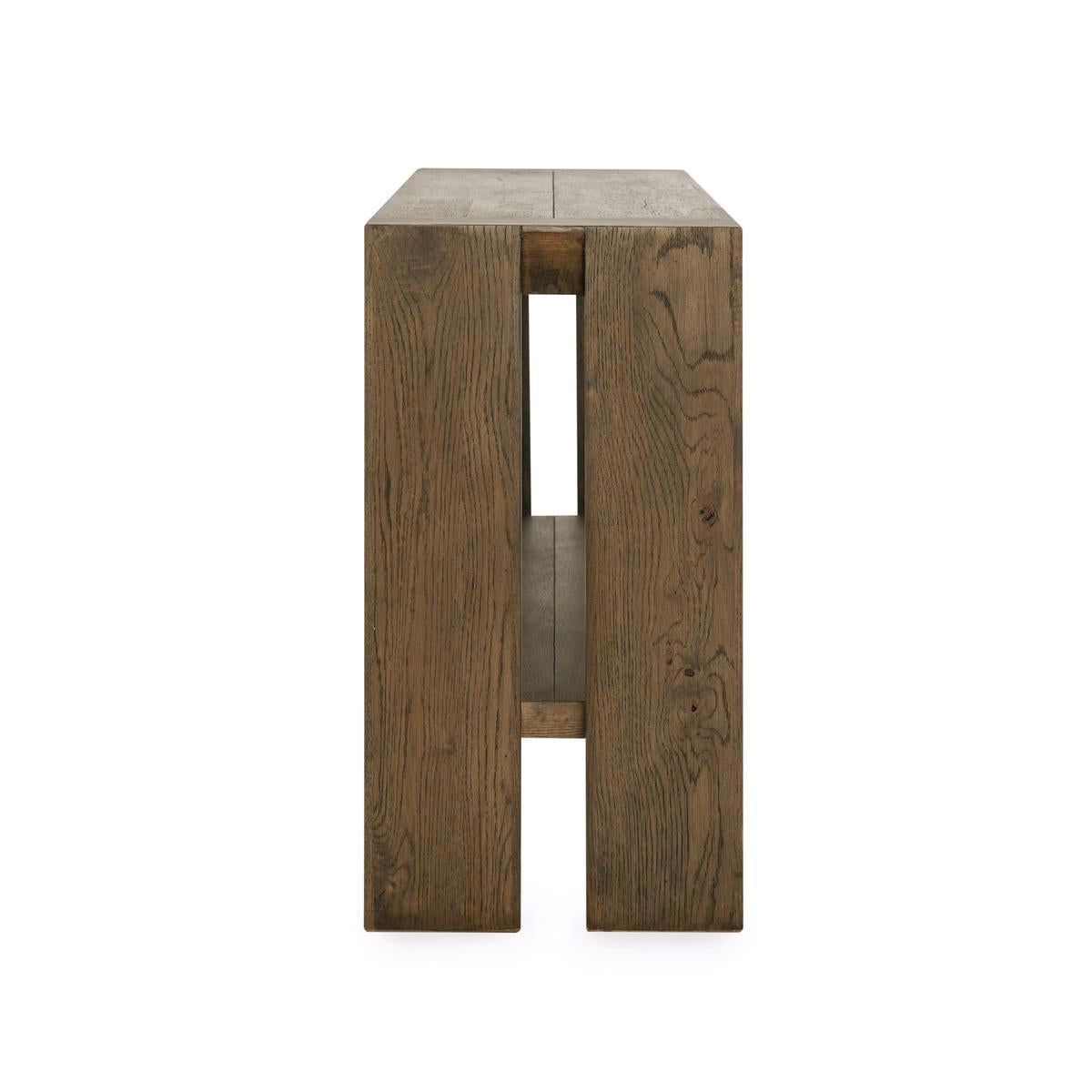 Suede Brown Reclaimed Oak Console Table Troy Console Table Collection