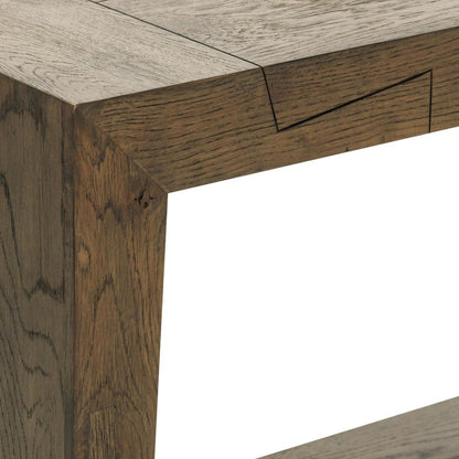 Suede Brown Reclaimed Oak Console Table Troy Console Table Collection