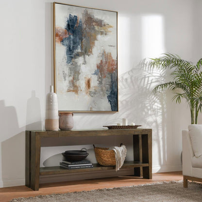Suede Brown Reclaimed Oak Console Table Troy Console Table Collection